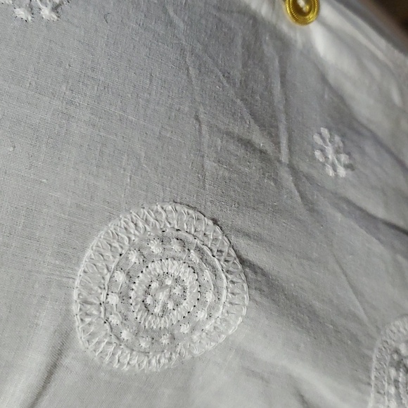 Helen Jon white embroidered beach cover-up with belt - Picture 3 of 7
